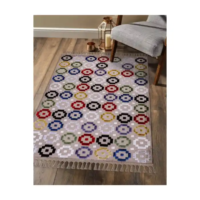 Jutt 08 Multy Kaymaz Taban Kolay Temizlenen Dekoratif Modern Kilim