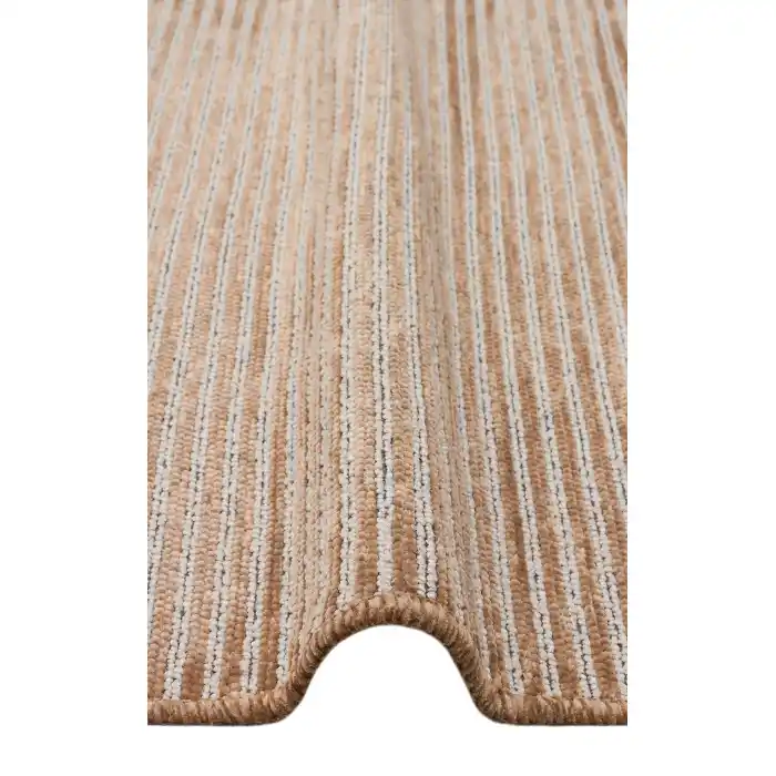 Ada Plain Beige Yüksek Alçak Dokulu Hav Toz Vermez Kolay Kullanımlı Yıkanabilir Kaymaz Kilim