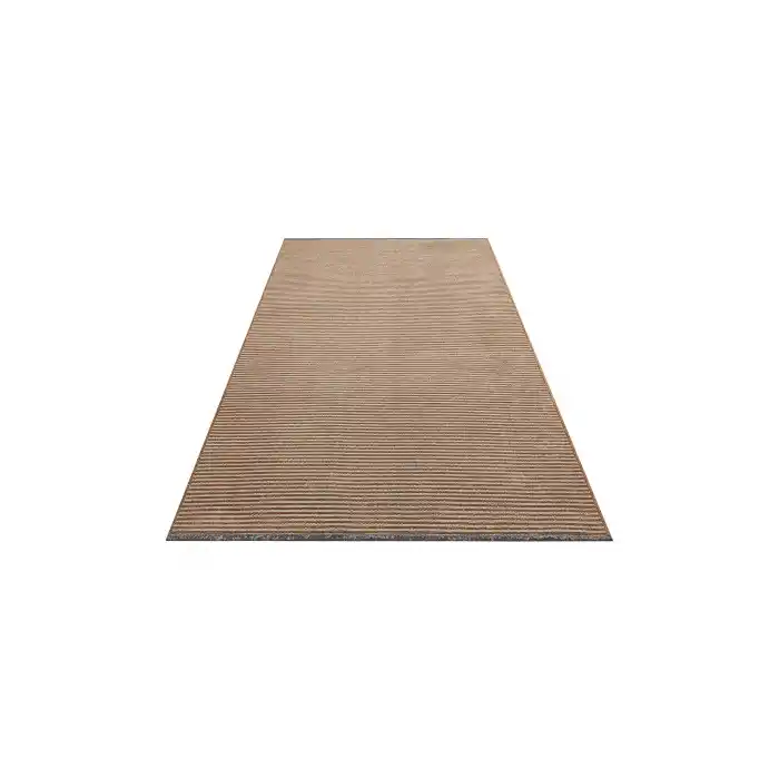 Ada Plain Beige Yüksek Alçak Dokulu Hav Toz Vermez Kolay Kullanımlı Yıkanabilir Kaymaz Kilim