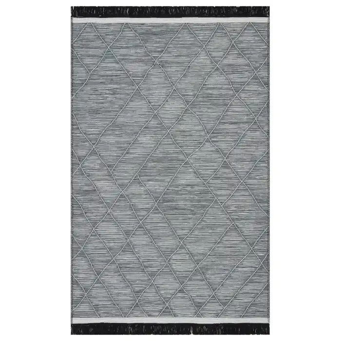 Arya Craft ARC 02 Grey Hav Toz Vermez Yıkanabilir Modern Desenli Dokuma Kilim