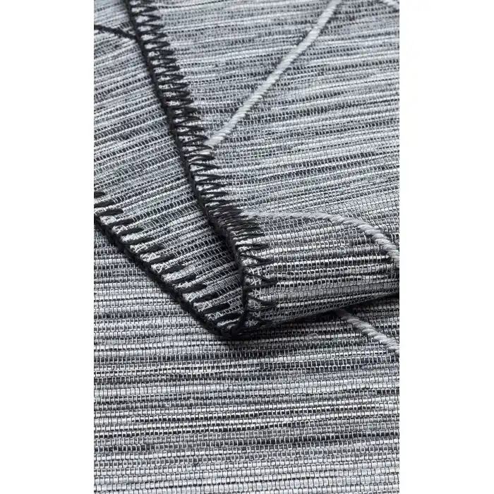 Arya Craft ARC 02 Grey Hav Toz Vermez Yıkanabilir Modern Desenli Dokuma Kilim