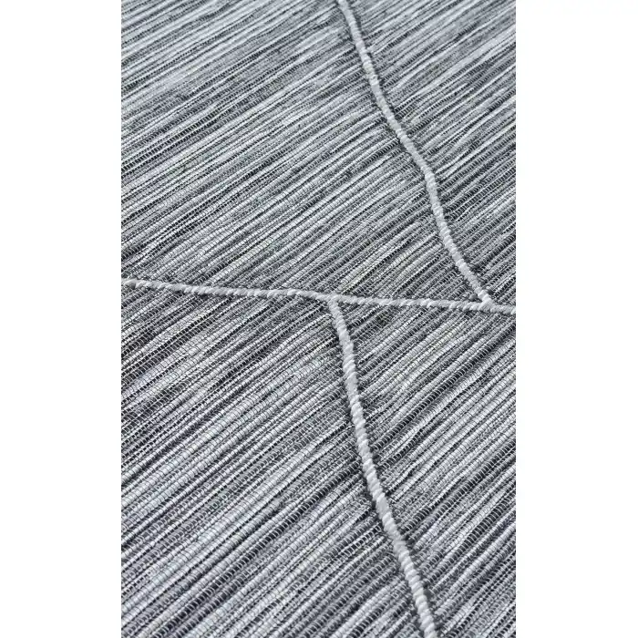 Arya Craft ARC 02 Grey Hav Toz Vermez Yıkanabilir Modern Desenli Dokuma Kilim