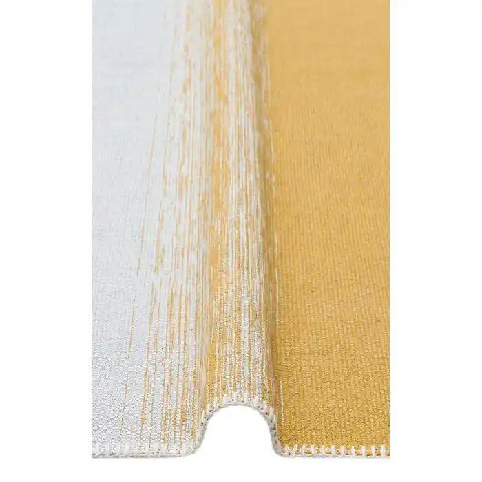 Arya Craft ARC 03 Grey Yellow Hav Toz Vermez Yıkanabilir Modern Desenli Dokuma Kilim