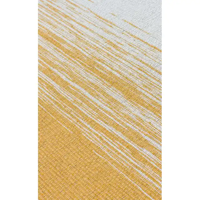 Arya Craft ARC 03 Grey Yellow Hav Toz Vermez Yıkanabilir Modern Desenli Dokuma Kilim