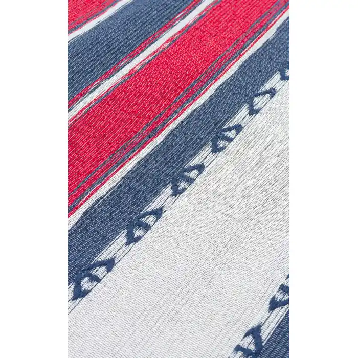 Arya Craft ARC 05 Red Navy Hav Toz Vermez Yıkanabilir Modern Desenli Dokuma Kilim
