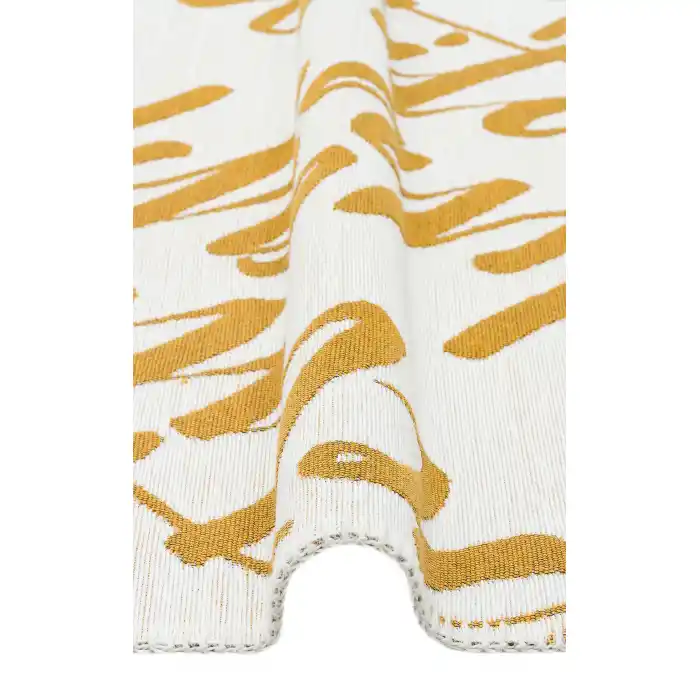 Arya Neo Arn 02 White Yellow Yıkanabilir Kaymaz Tabanlı Modern Pamuk Kilim