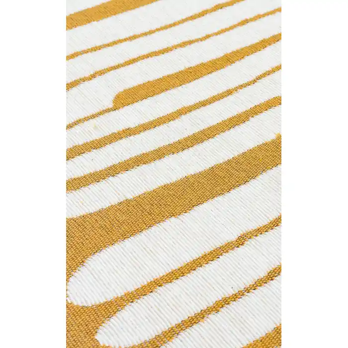 Arya Neo Arn 10 White Yellow Yıkanabilir Kaymaz Tabanlı Modern Pamuk Kilim