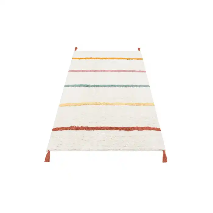 COTTON BOON HALI 0021 Yıkanabilir Kaymaz Tabanlı Naturel Pamuk Bebek Halısı