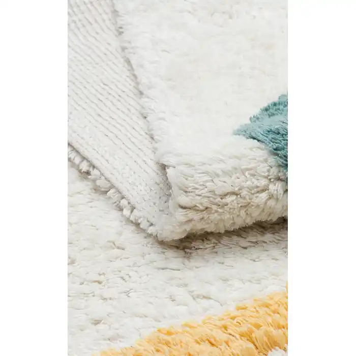 COTTON BOON HALI 0022 Yıkanabilir Kaymaz Tabanlı Naturel Pamuk Bebek Halısı