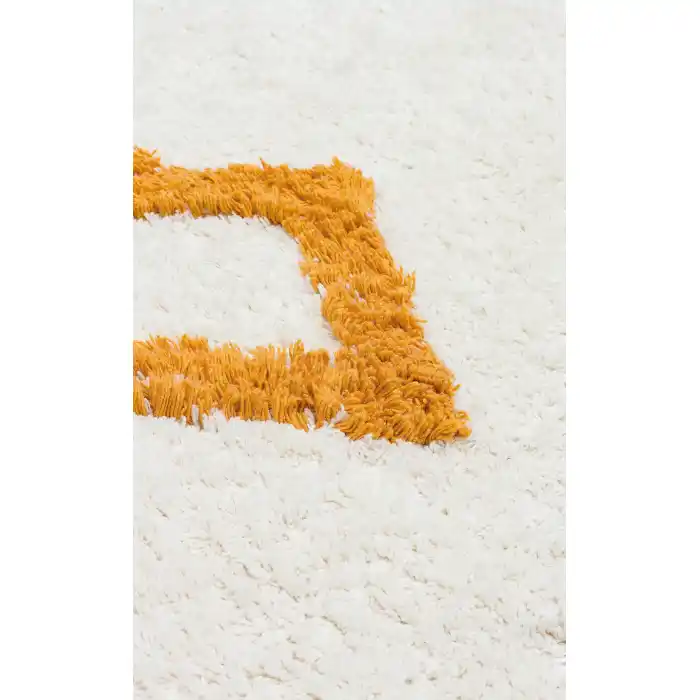 COTTON BOON HALI 0025 Yıkanabilir Kaymaz Tabanlı Naturel Pamuk Bebek Halısı