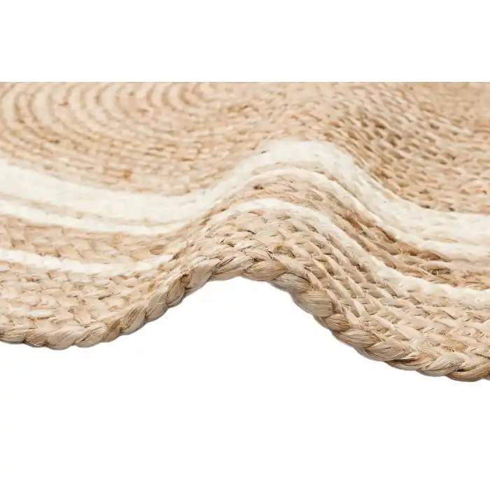 Juno Jüt Ech 01 Natural White Flatweave El Dokuma Naturel Jüt Hasır Halı