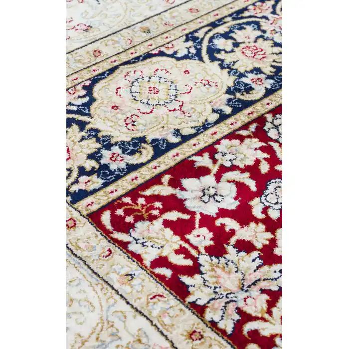 Isfahan Scd 01 Navy Klasik Desenli Yüksek Kalite Sık Dokuma Seccade