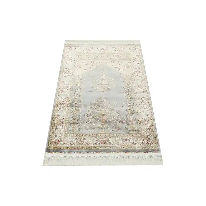 Isfahan Scd 01 Grey Klasik Desenli Yüksek Kalite Sık Dokuma Seccade