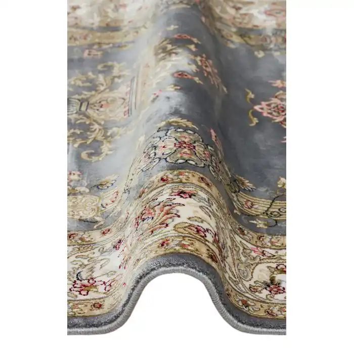 Isfahan Scd 01 Grey Klasik Desenli Yüksek Kalite Sık Dokuma Seccade