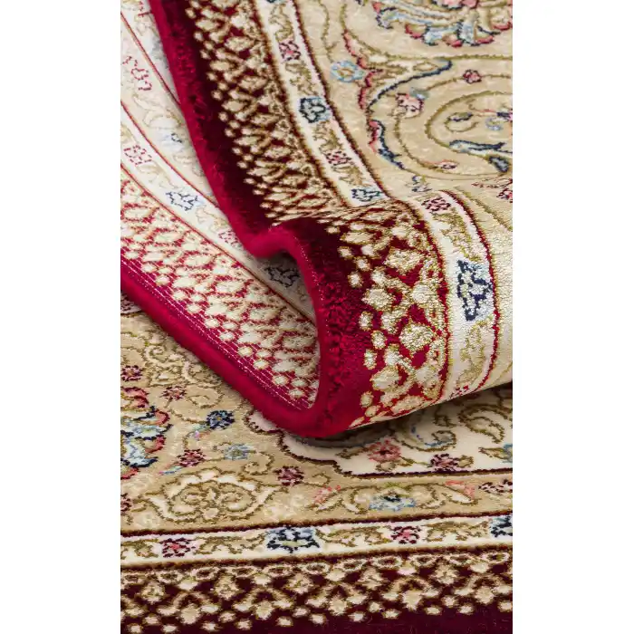 Isfahan Scd 02 Red Klasik Desenli Yüksek Kalite Sık Dokuma Seccade