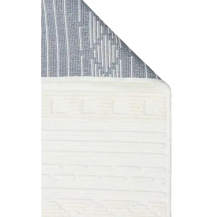 Jakarta JKR 02 Cream Yüksek Alçak Dokulu Hav Toz Vermez Modern Makine Halısı