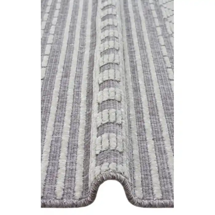 Jakarta JKR 02 Grey Yüksek Alçak Dokulu Hav Toz Vermez Modern Makine Halısı