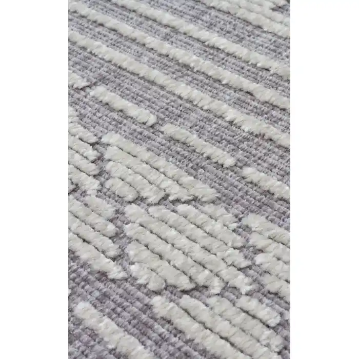 Jakarta JKR 02 Grey Yüksek Alçak Dokulu Hav Toz Vermez Modern Makine Halısı