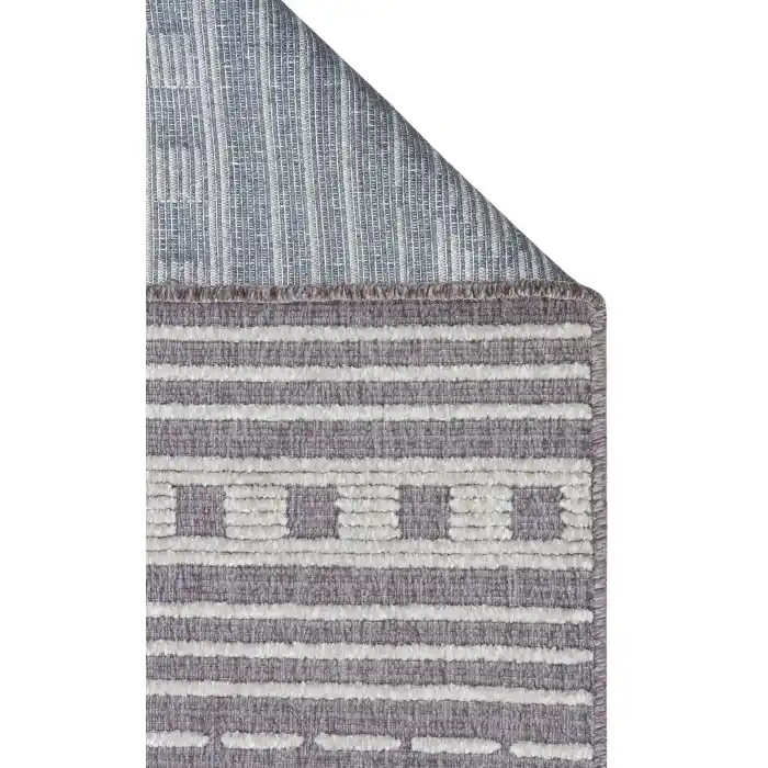 Jakarta JKR 02 Grey Yüksek Alçak Dokulu Hav Toz Vermez Modern Makine Halısı