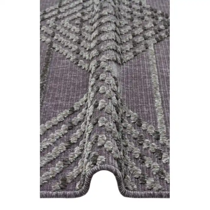 Jakarta JKR 03 Antrasit Yüksek Alçak Dokulu Hav Toz Vermez Modern Makine Halısı