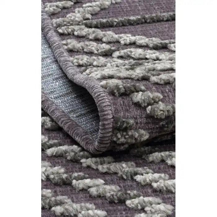 Jakarta JKR 03 Antrasit Yüksek Alçak Dokulu Hav Toz Vermez Modern Makine Halısı