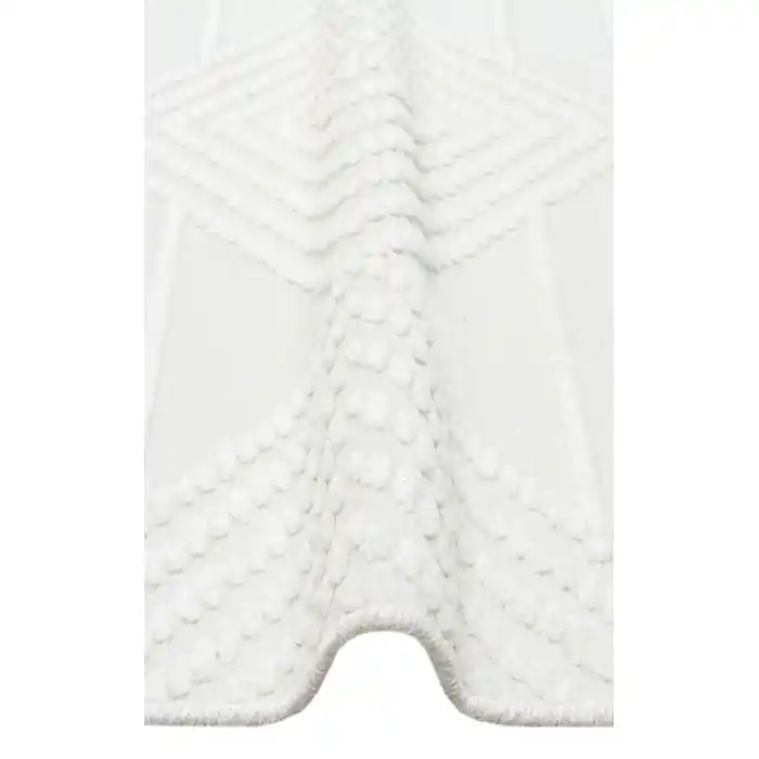 Jakarta JKR 03 Cream Yüksek Alçak Dokulu Hav Toz Vermez Modern Makine Halısı