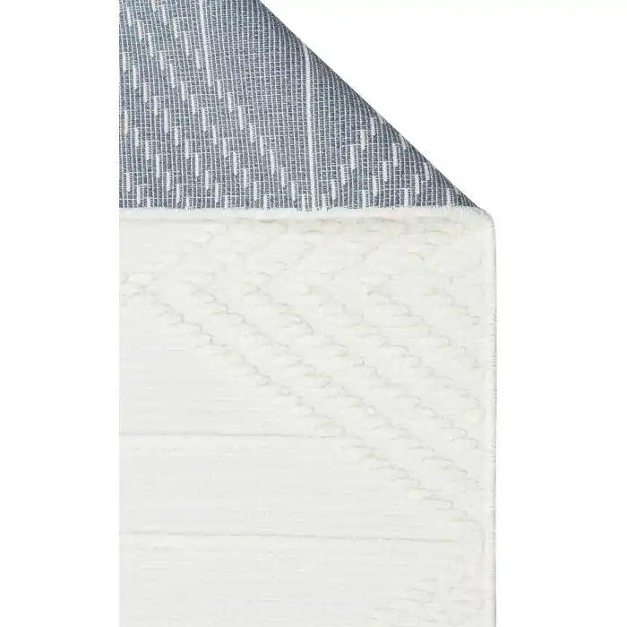 Jakarta JKR 03 Cream Yüksek Alçak Dokulu Hav Toz Vermez Modern Makine Halısı