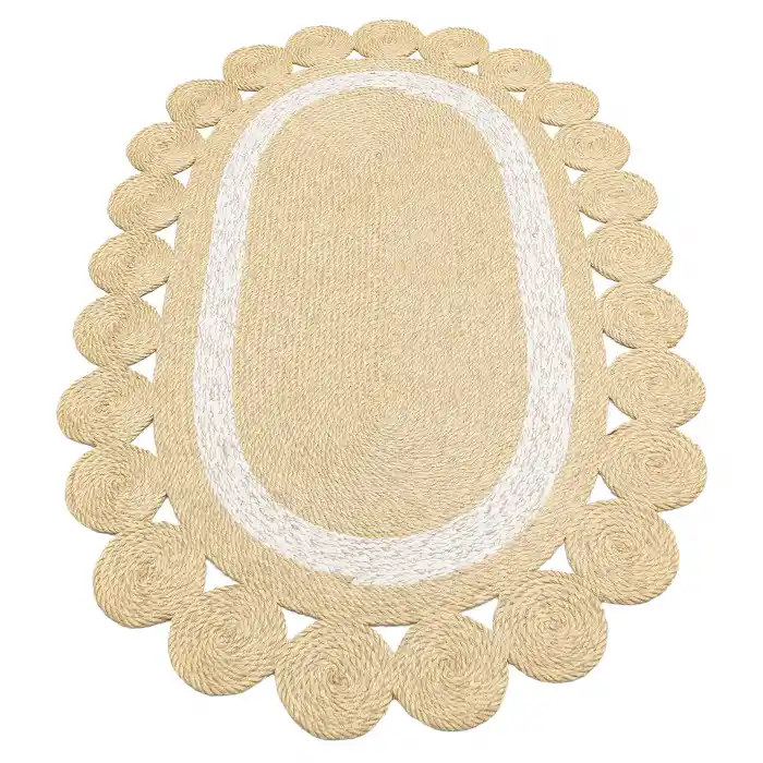 PATNA HALI 0043 Jüt Hasır Görünümlü Hav Toz Vermez Örgü Halı