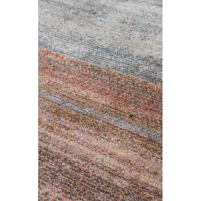PIETRA HALI 0282 Sıcak Renk Tonlu Etnik Desenli Yumuşak Dokulu Makine Halısı