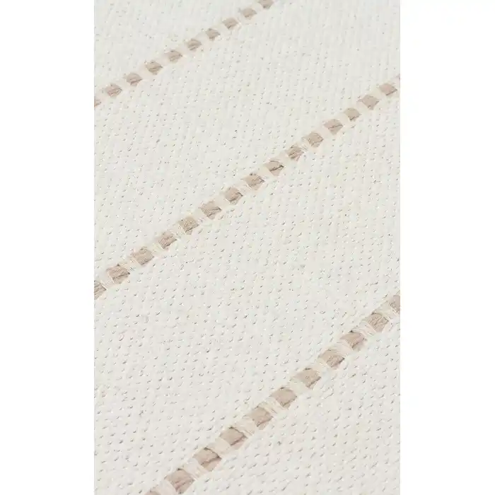Riva Rv 03 Cream Beige Makinede Yıkanabilir Kaymaz Tabanlı Pamuk Kilim