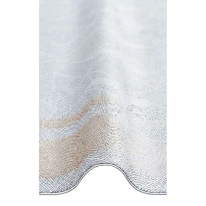 SATEEN HALI 0727 Yıkanabilir Kaymaz Tabanlı Hav Vermez Sık Dokuma Modern Halı