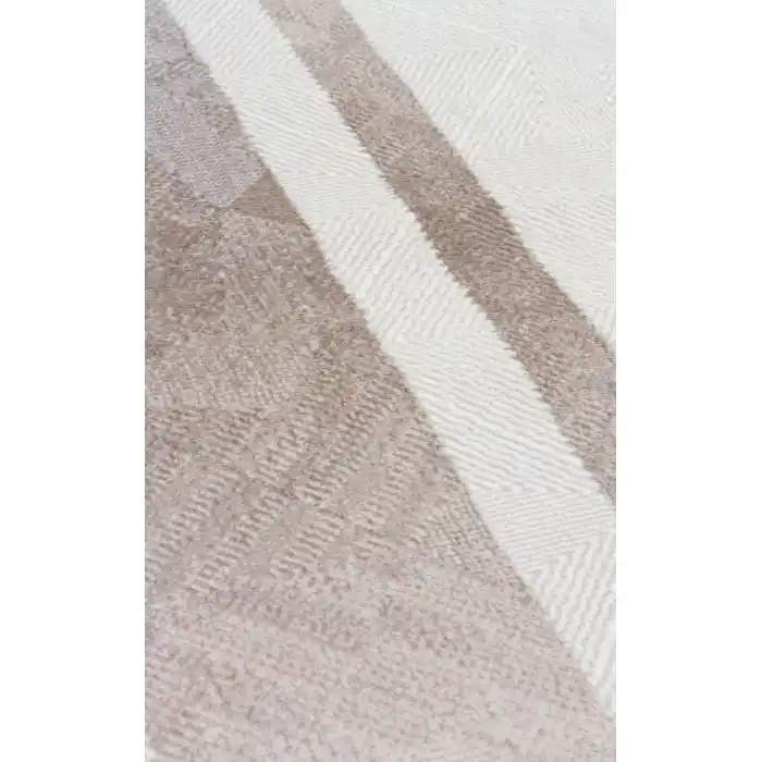 SATEEN HALI 0730 Yıkanabilir Kaymaz Tabanlı Hav Vermez Sık Dokuma Modern Halı