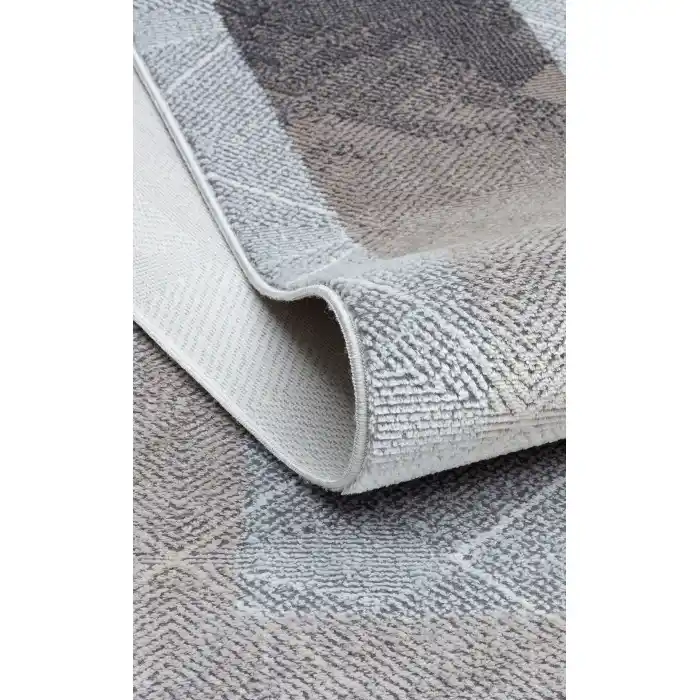 SATEEN HALI 0738 Yıkanabilir Kaymaz Tabanlı Hav Vermez Sık Dokuma Modern Halı