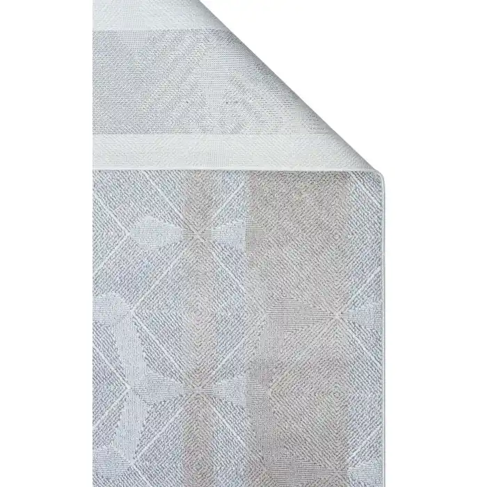 SATEEN HALI 0738 Yıkanabilir Kaymaz Tabanlı Hav Vermez Sık Dokuma Modern Halı