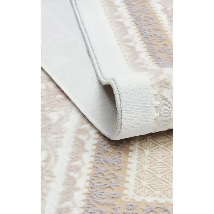 SATEEN HALI 0746 Yıkanabilir Kaymaz Tabanlı Hav Vermez Sık Dokuma Modern Halı