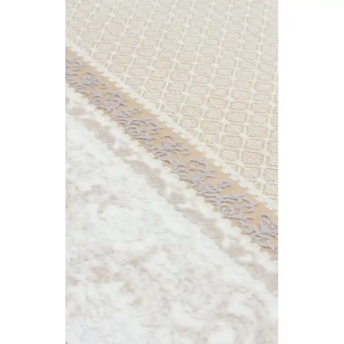 SATEEN HALI 0746 Yıkanabilir Kaymaz Tabanlı Hav Vermez Sık Dokuma Modern Halı