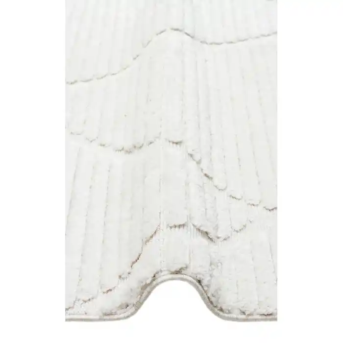 Terazzo 07 White Hav Toz Vermez Yumuşak Dokulu Etnik Örgü Desenlere Sahip Modern İskindinav Halı