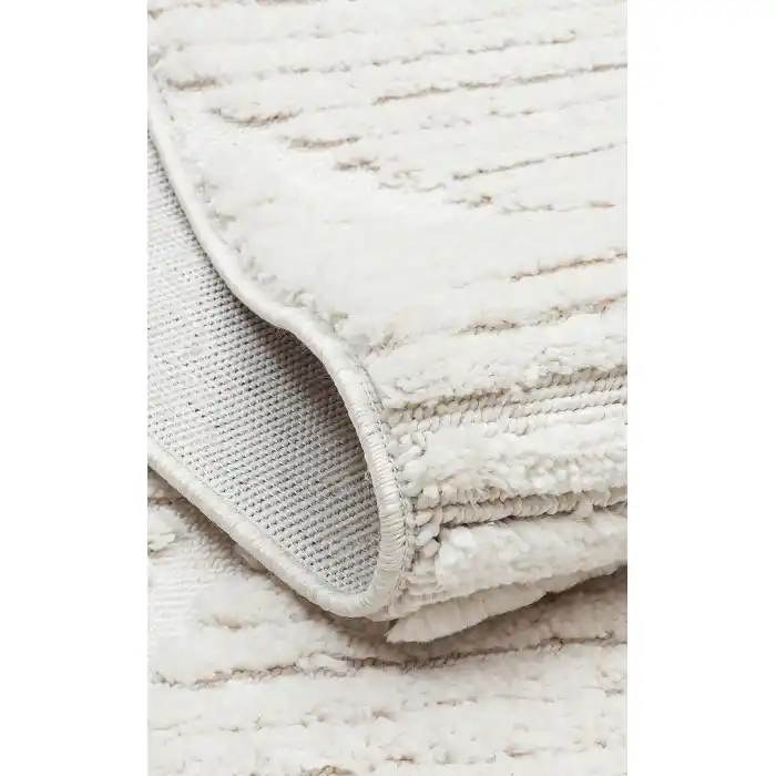 Terazzo 08 White Hav Toz Vermez Yumuşak Dokulu Etnik Örgü Desenlere Sahip Modern İskindinav Halı