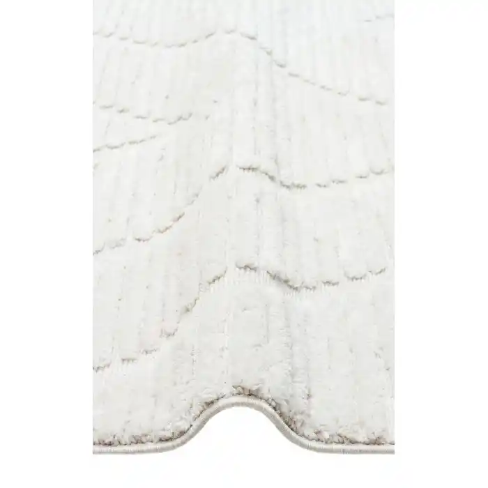 Terazzo 08 White Hav Toz Vermez Yumuşak Dokulu Etnik Örgü Desenlere Sahip Modern İskindinav Halı