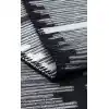 Arya Craft ARC 01 White Black Hav Toz Vermez Yıkanabilir Modern Desenli Dokuma Kilim