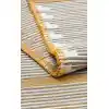Arya Craft ARC 01 White Yellow Hav Toz Vermez Yıkanabilir Modern Desenli Dokuma Kilim