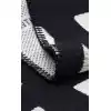 Arya Neo Arn 05 White Black Yıkanabilir Kaymaz Tabanlı Modern Pamuk Kilim