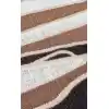 Arya Neo Arn 06 Brown White Yıkanabilir Kaymaz Tabanlı Modern Pamuk Kilim