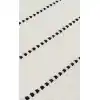 Riva Rv 03 Cream Black Makinede Yıkanabilir Kaymaz Tabanlı Pamuk Kilim