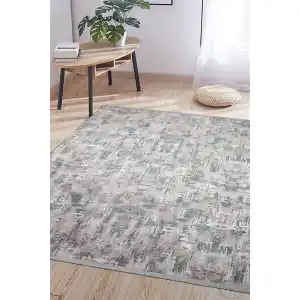 İpeksi Kaydırmaz Tabanlı Yıkanabilir Dekoratif Modern Kilim ( Özel Ölçü Yapılır )
