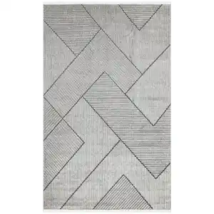 Eko Halı Jazzy 01 Black Grey Yıkanabilen Hav Ve Toz Vermeyen Dekoratif Modern Dokuma Kilim