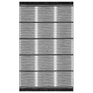 Arya Craft ARC 01 White Black Hav Toz Vermez Yıkanabilir Modern Desenli Dokuma Kilim