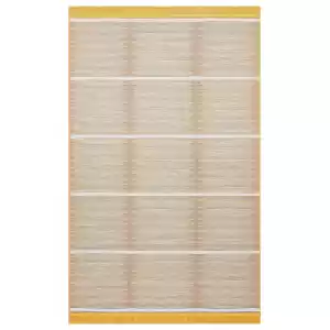 Arya Craft ARC 01 White Yellow Hav Toz Vermez Yıkanabilir Modern Desenli Dokuma Kilim