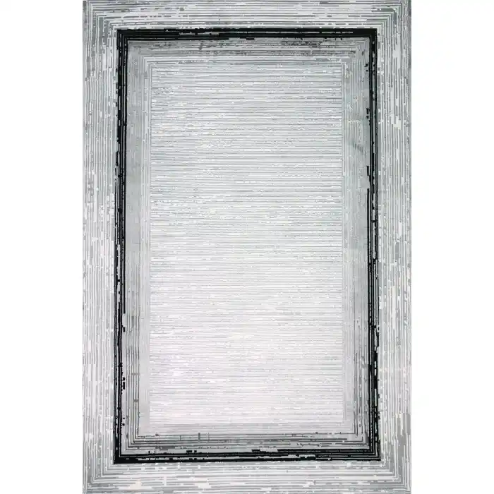 Dicle 486 Gri Siyah Makine Halısı