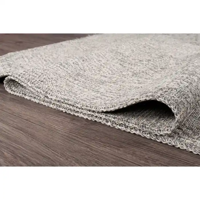 Dhoku DH004 Gri Rustik Modern Örme Kilim - indoor & outdoor